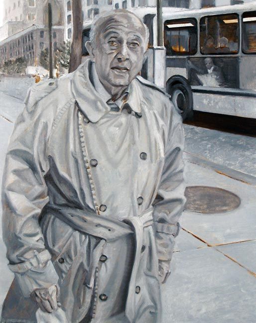 Trench Coat a Figurative Oil Painting by John Varriano