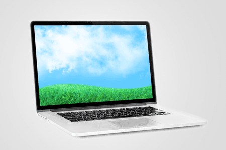 A slim laptop