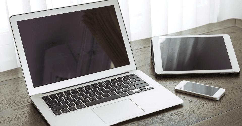A laptop, Tablet and Smartphone