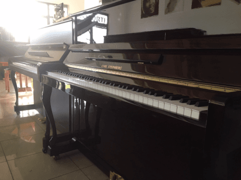 Primo piano di un pianoforte