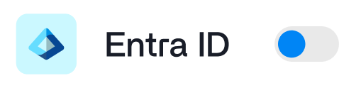 Entra ID enabled toggle switch with logo.