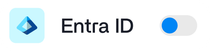 Entra ID enabled toggle switch with logo.