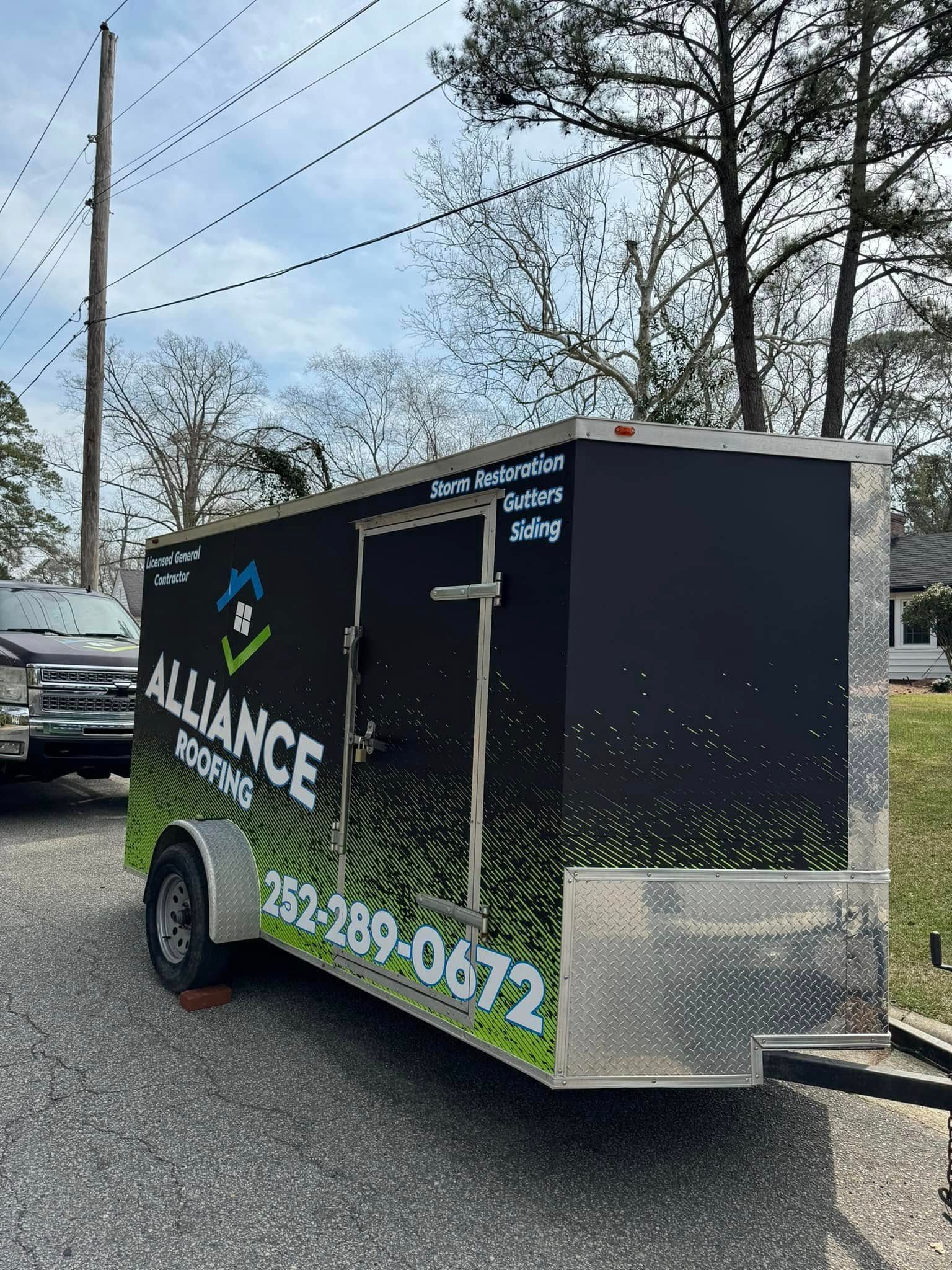 Black and silver trailer with 