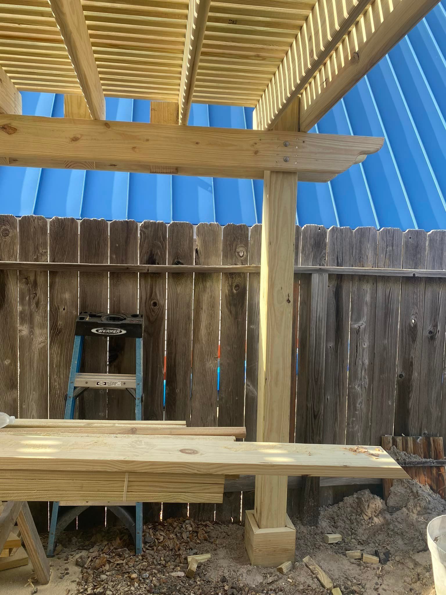 A Finished Wood Dock | Corpus Christi, TX | D & D Decks & Docks