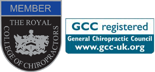 Two logos for the royal college of chiropractors and the general chiropractic council