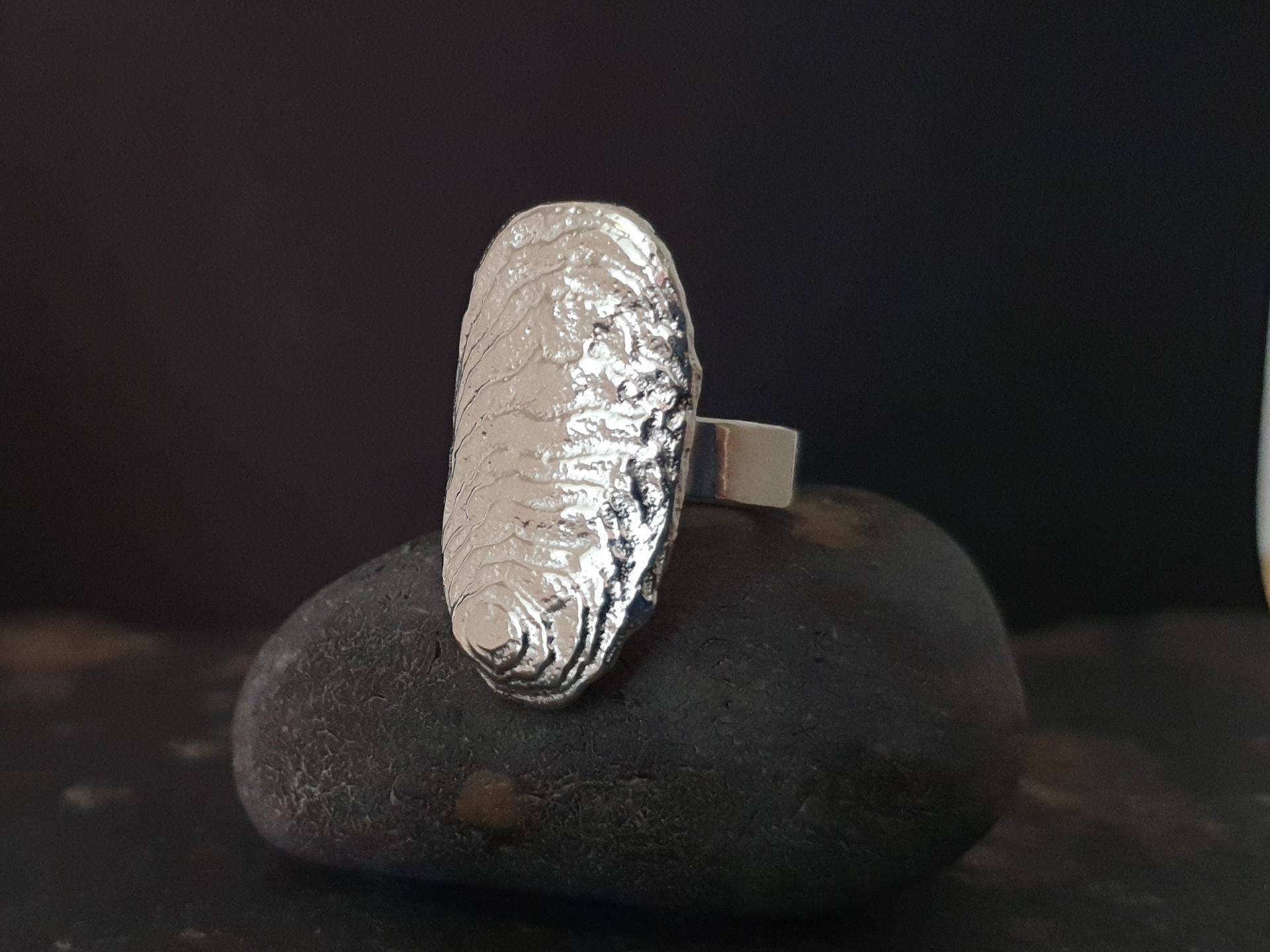 Silver ring, unique, size 17 (US 6.5)