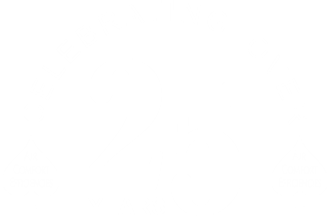 25 years hvac service logo