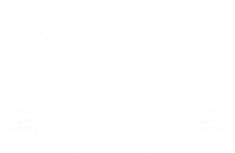 25 years hvac service logo