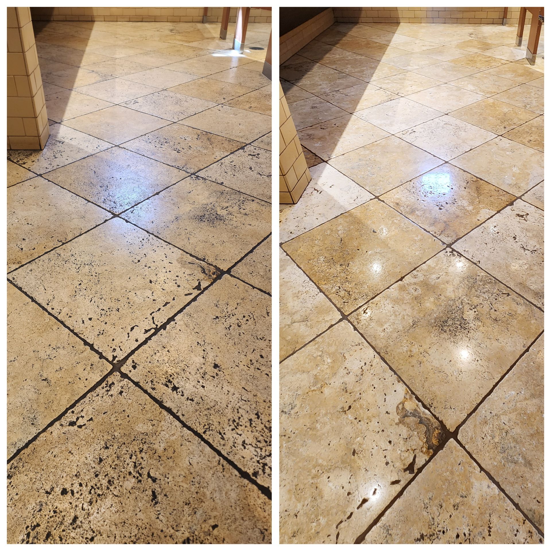 Travertine sealed with nano coating