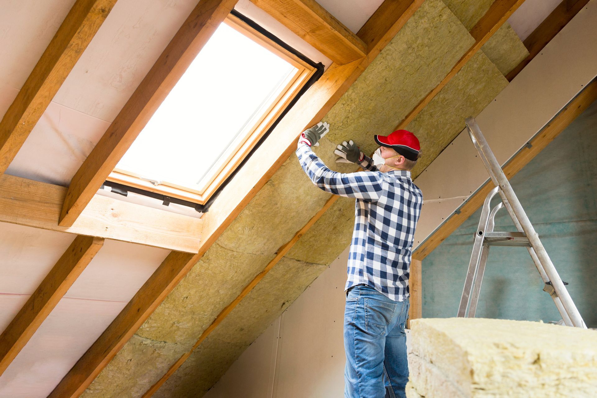 Installing insulation in attic for home renovation. - Ceiling Insulation in Melbourne