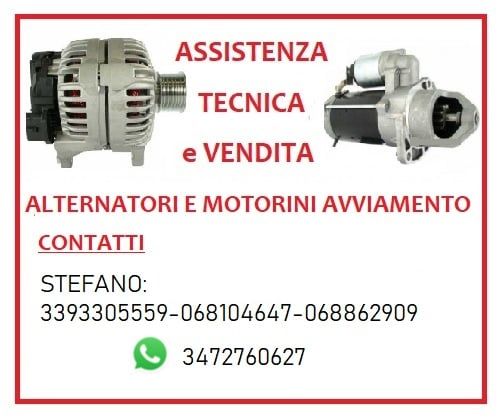 Un annuncio di assistenza tecnica e vendita alternatori e motori