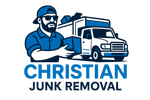 Logo of a man in sunglasses and a hat loading boxes onto a truck; the text reads 
