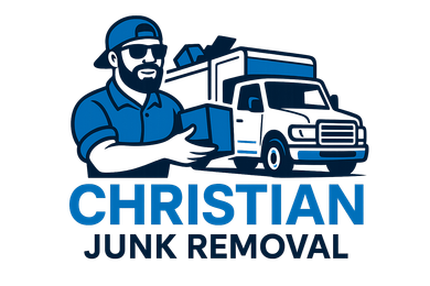 Man with beard and sunglasses holding boxes, truck, 