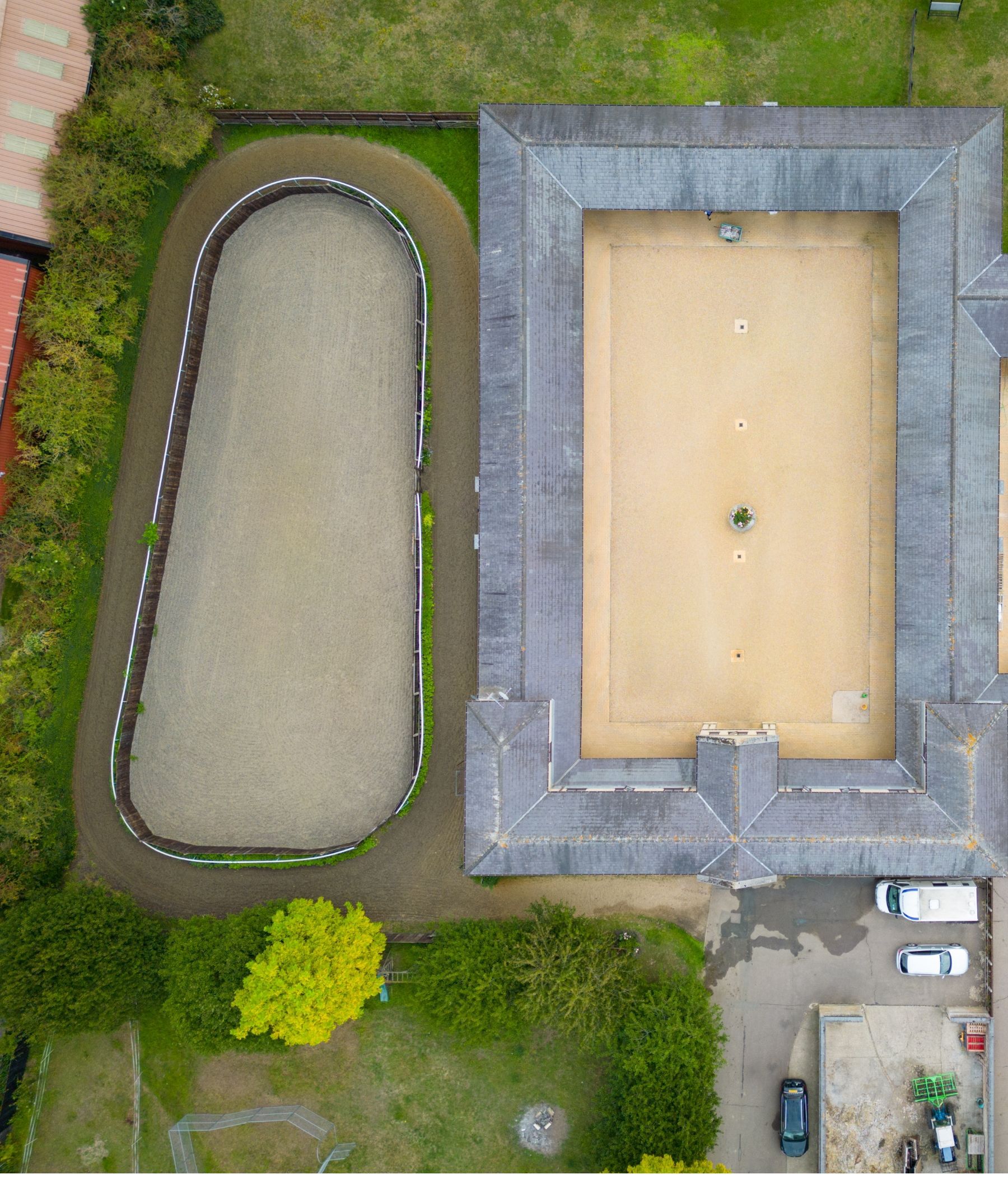 An aerial view of Saint Wendred's