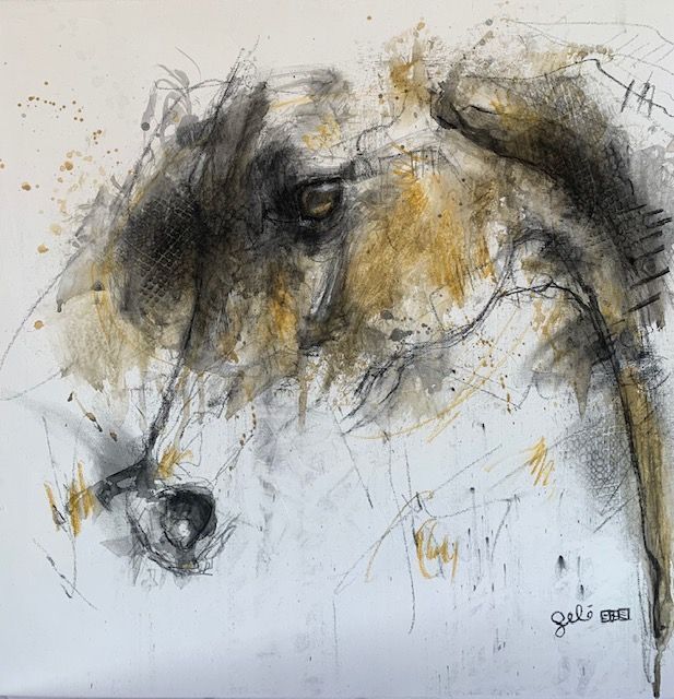 a drawing of a horse 's head