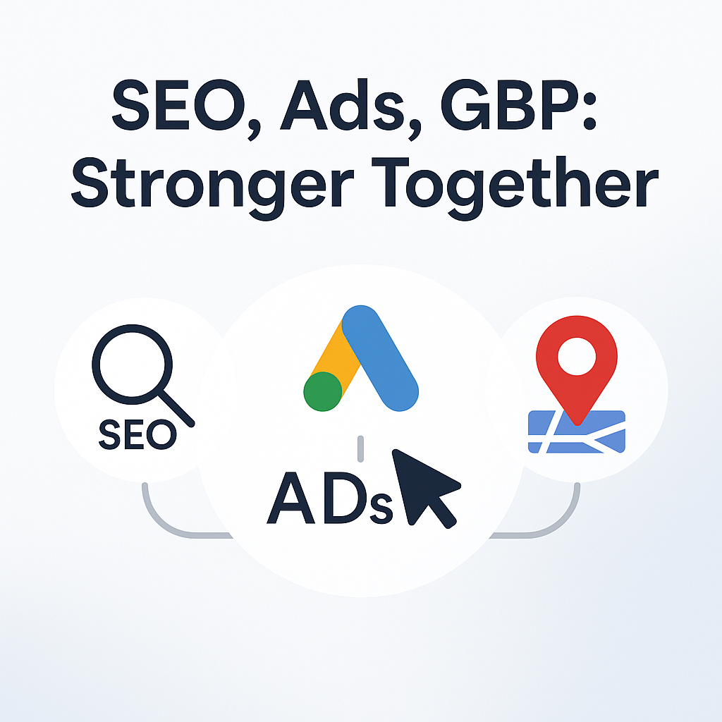 Seo , ads , gbp : stronger together