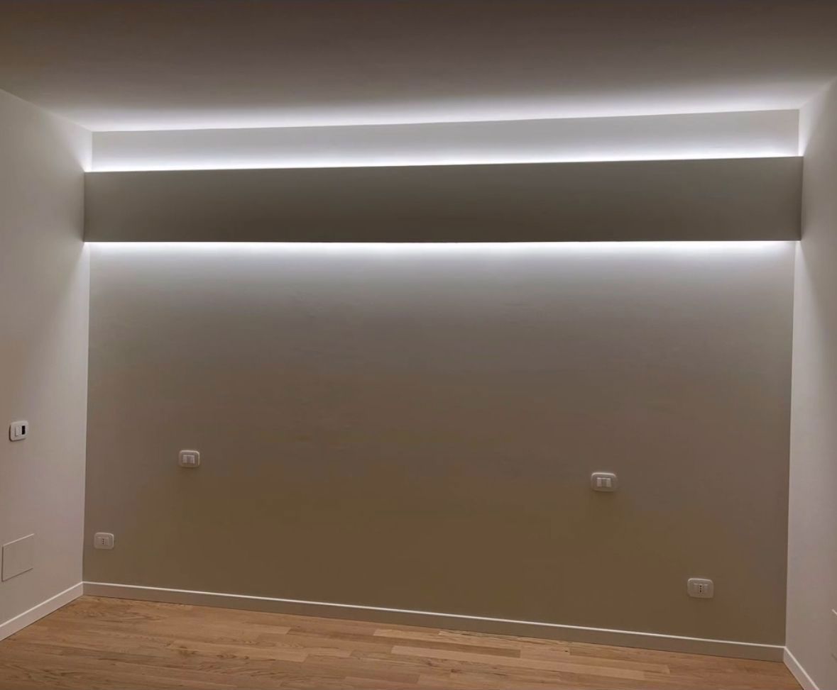 faretti e cassonetto in cartongesso