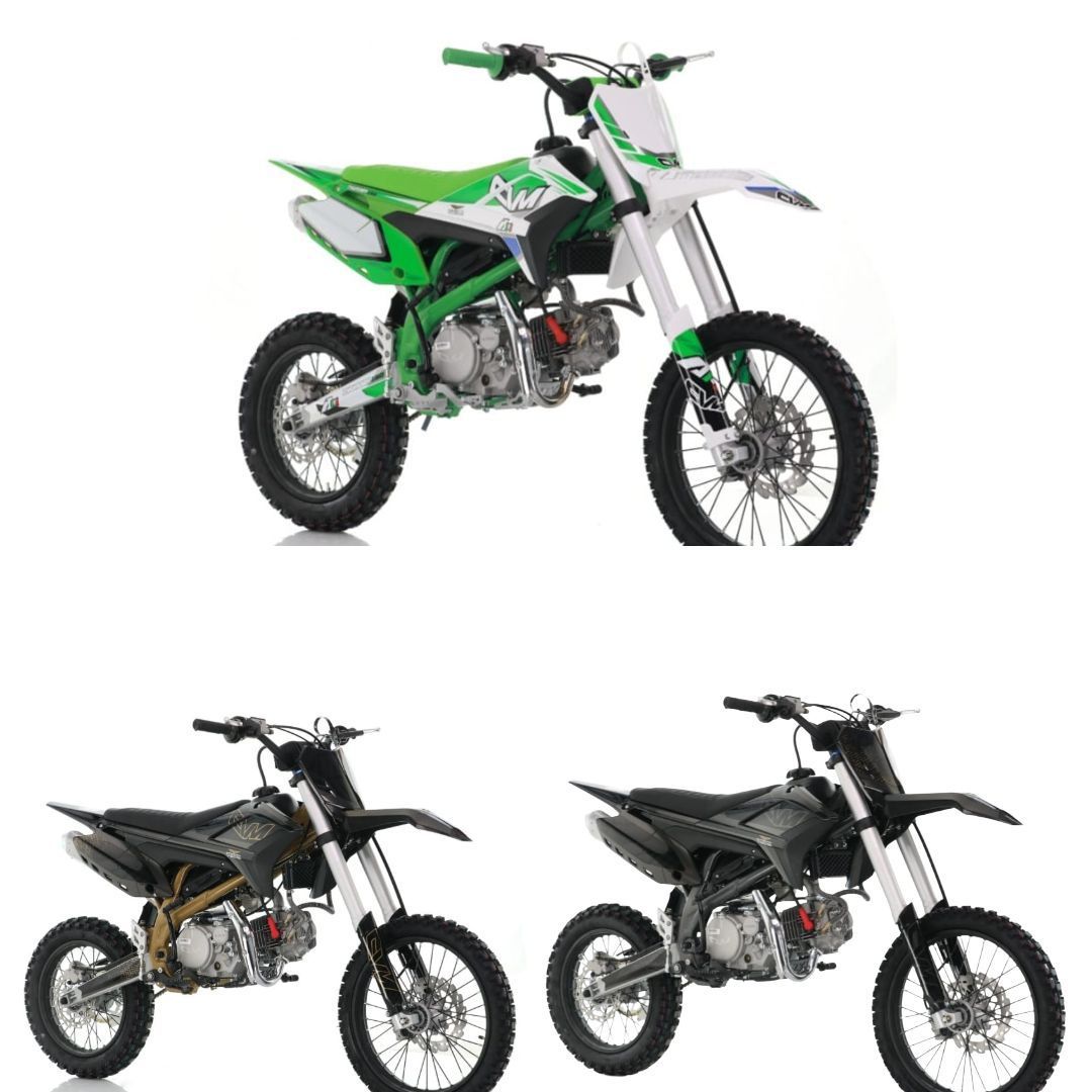 moto da cross vista di lato