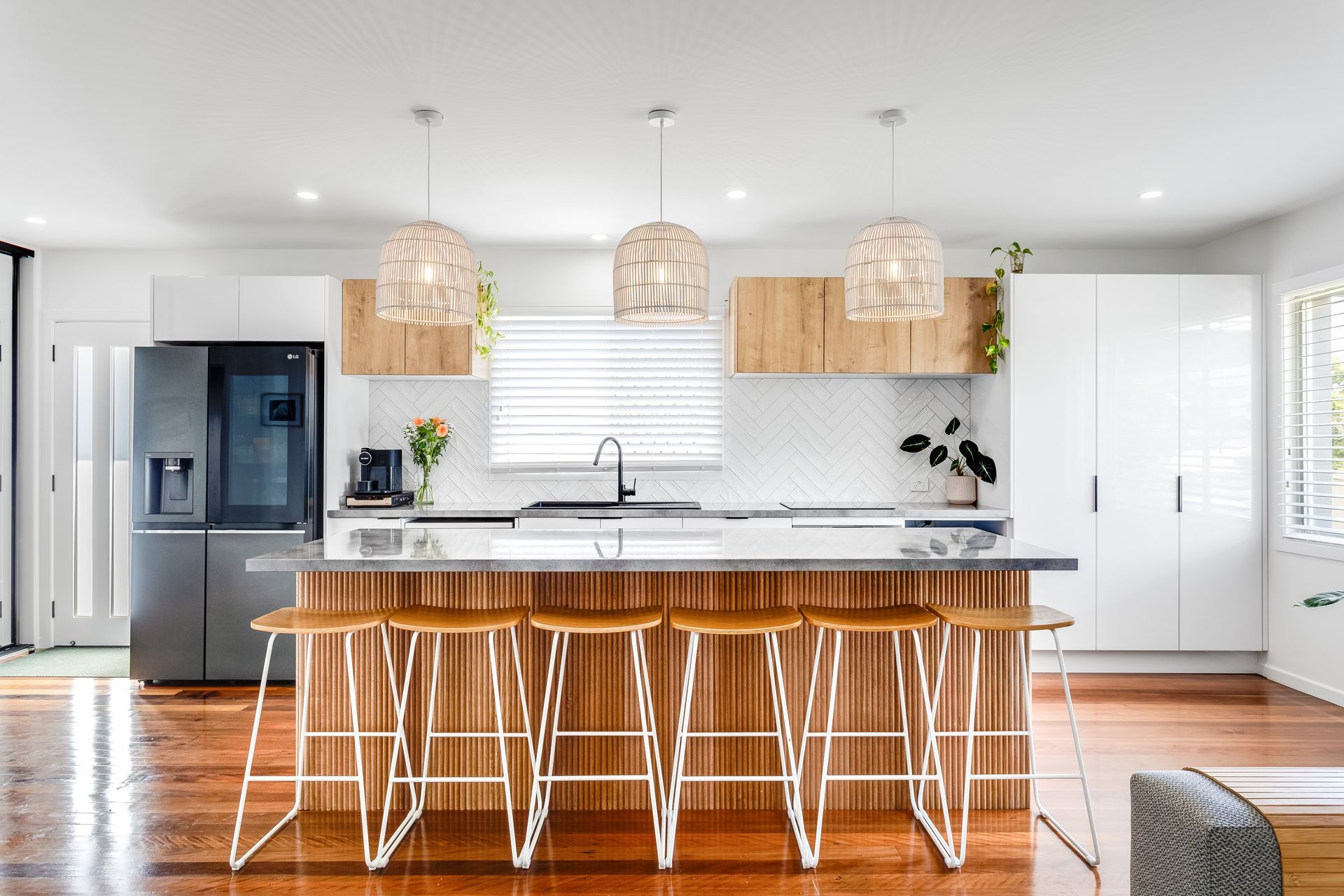 Kitchen With a Large Island — Beards Roofing and Plumbing in Clontarf, QLD