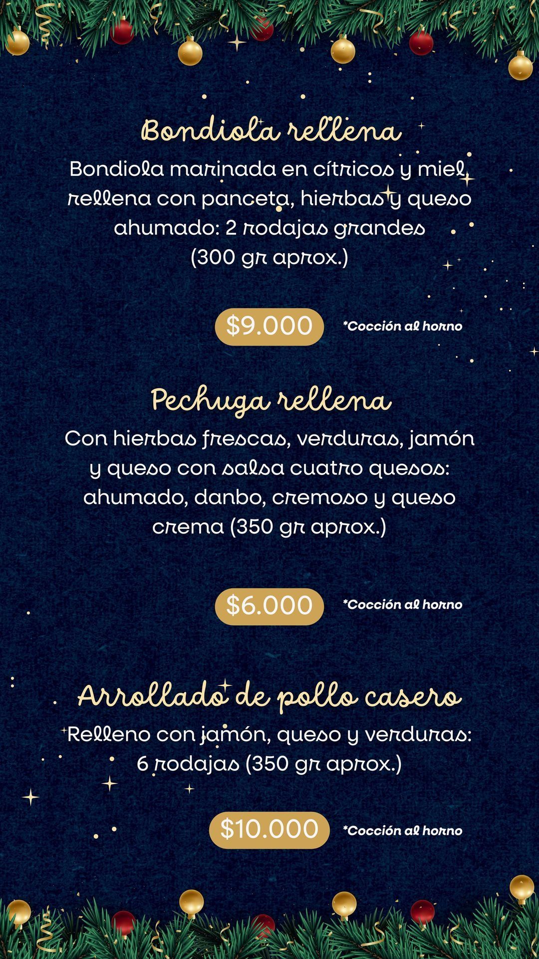 Menúes para las fiestas