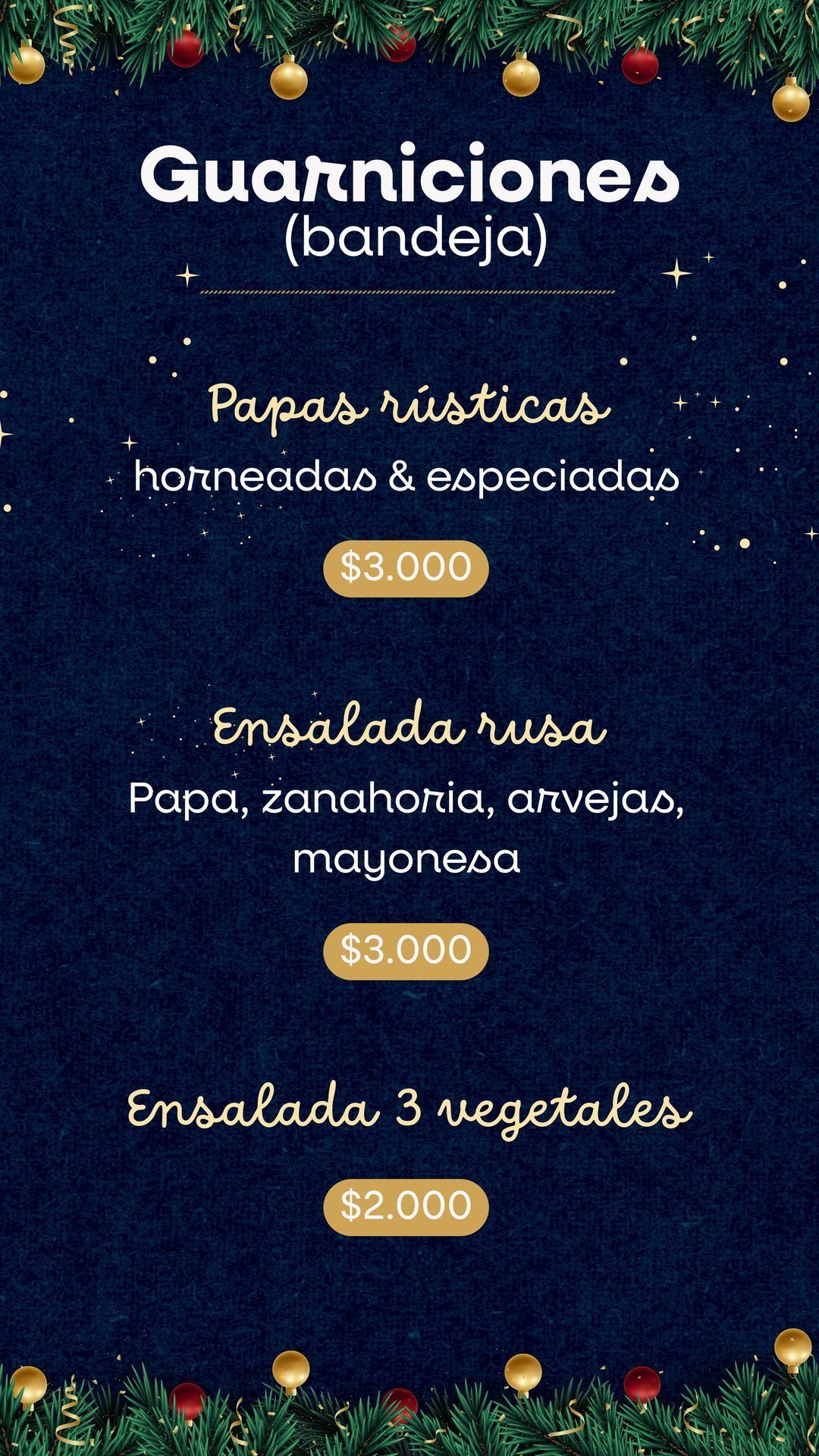 Menúes para las fiestas