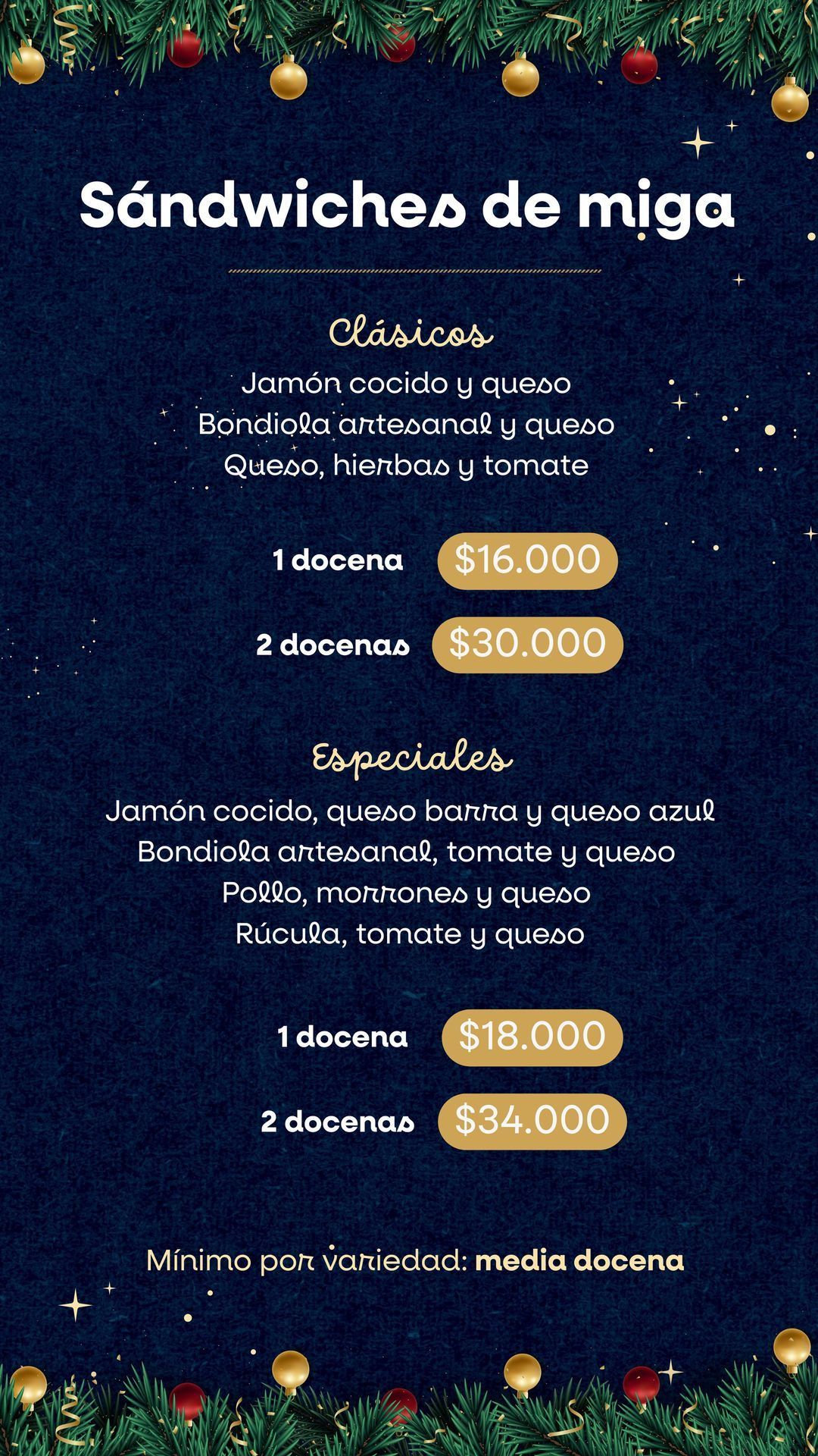 Menúes para las fiestas