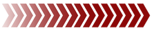 A row of red and white arrows pointing in opposite directions on a white background.