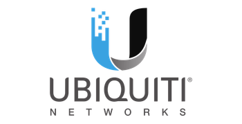 A logo for ubiquiti networks with a blue and black u on a white background.