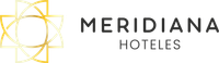 Um logotipo para meridiana hoteles com uma estrela dourada no meio.
