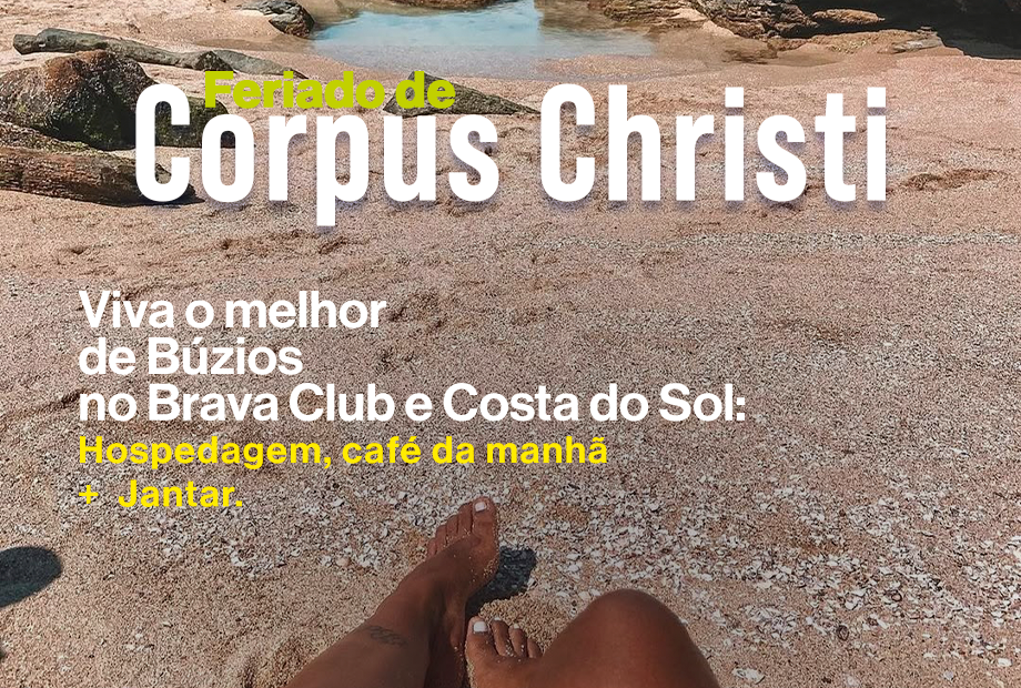 Uma capa de revista com os pés de uma pessoa na praia