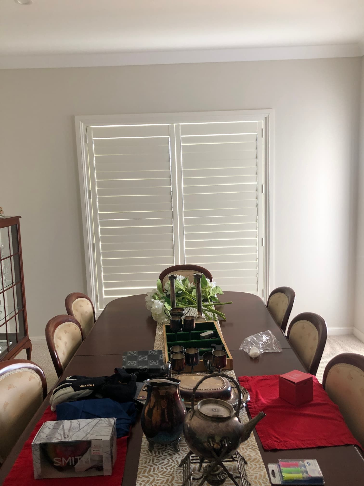 Shutterup Blind On A Room With Table — Window Coverings in Exeter, NSW