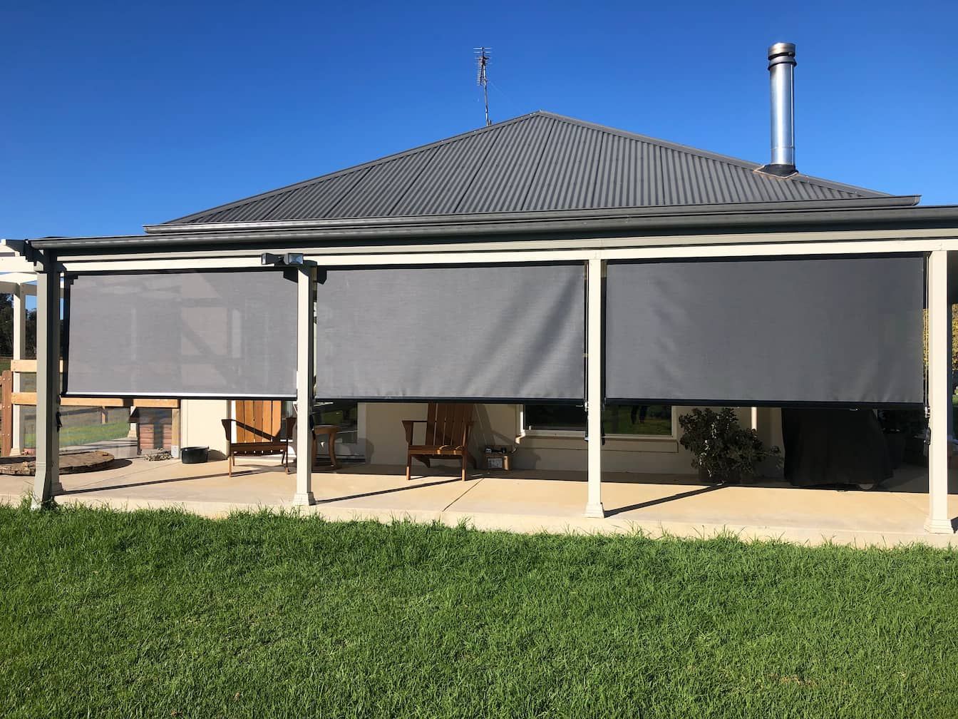 Outdoor Patio Window Blind — Window Coverings in Exeter, NSW