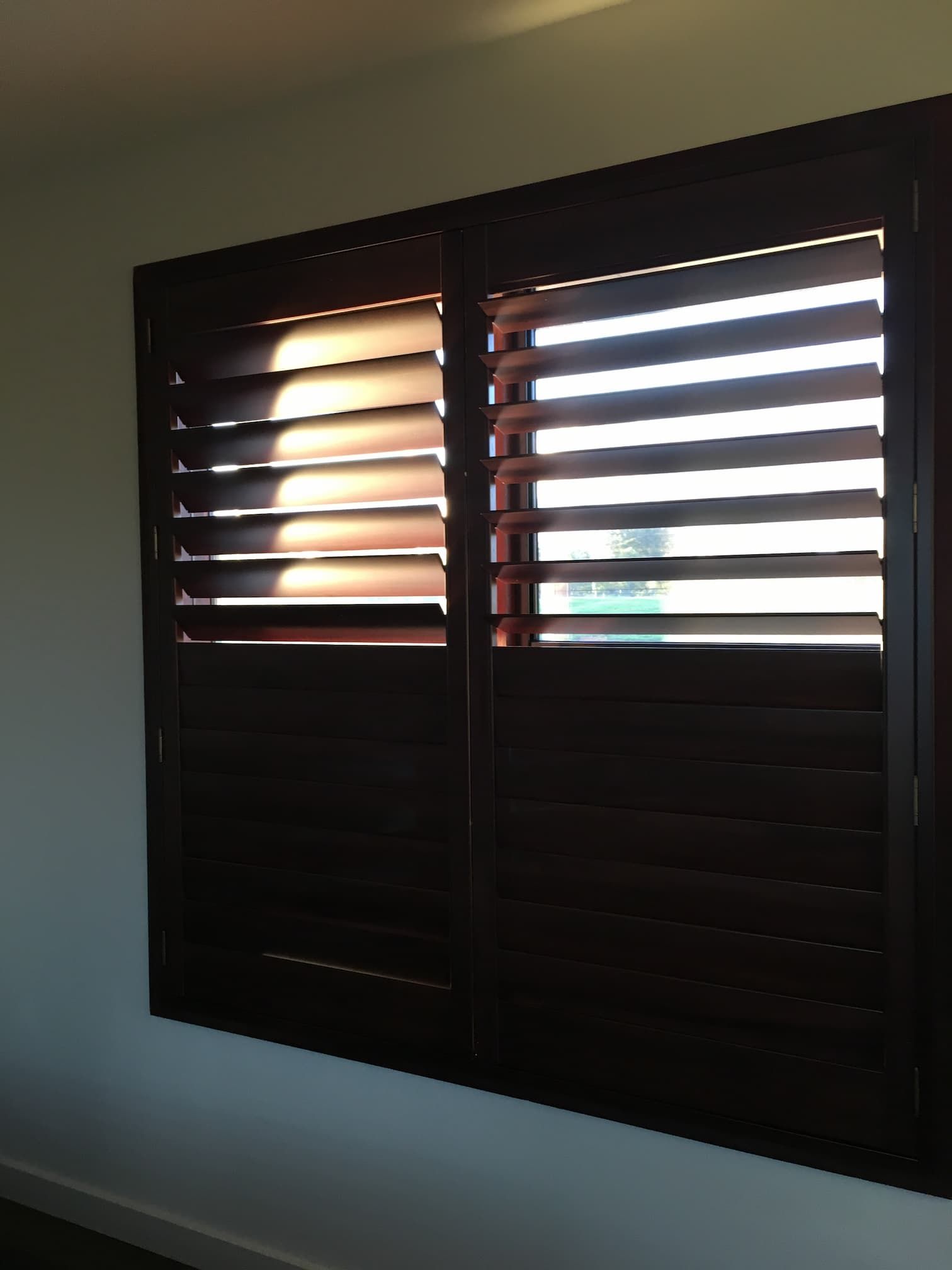 Two Open Windows Shutter Aluminum — Window Coverings in Exeter, NSW