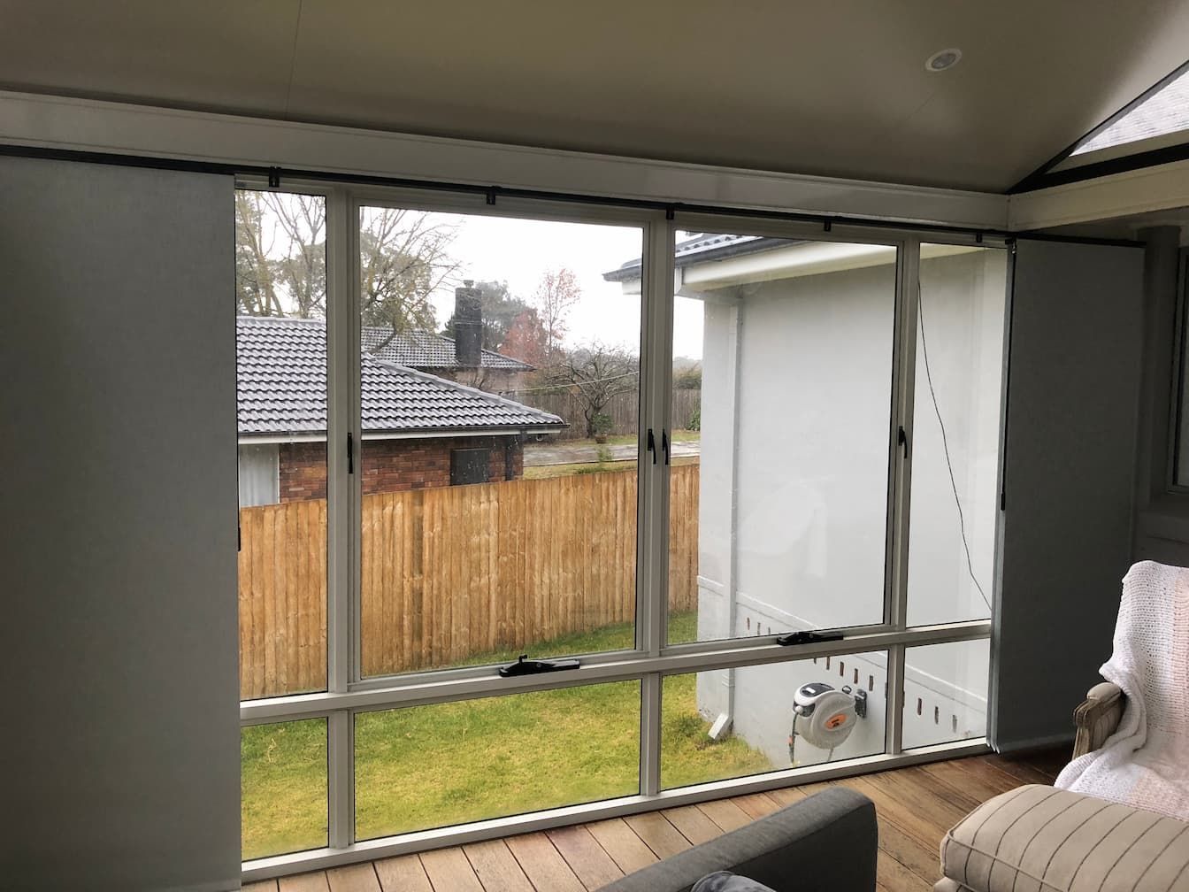 Close View Of Room With Flyscreens — Window Coverings in Exeter, NSW