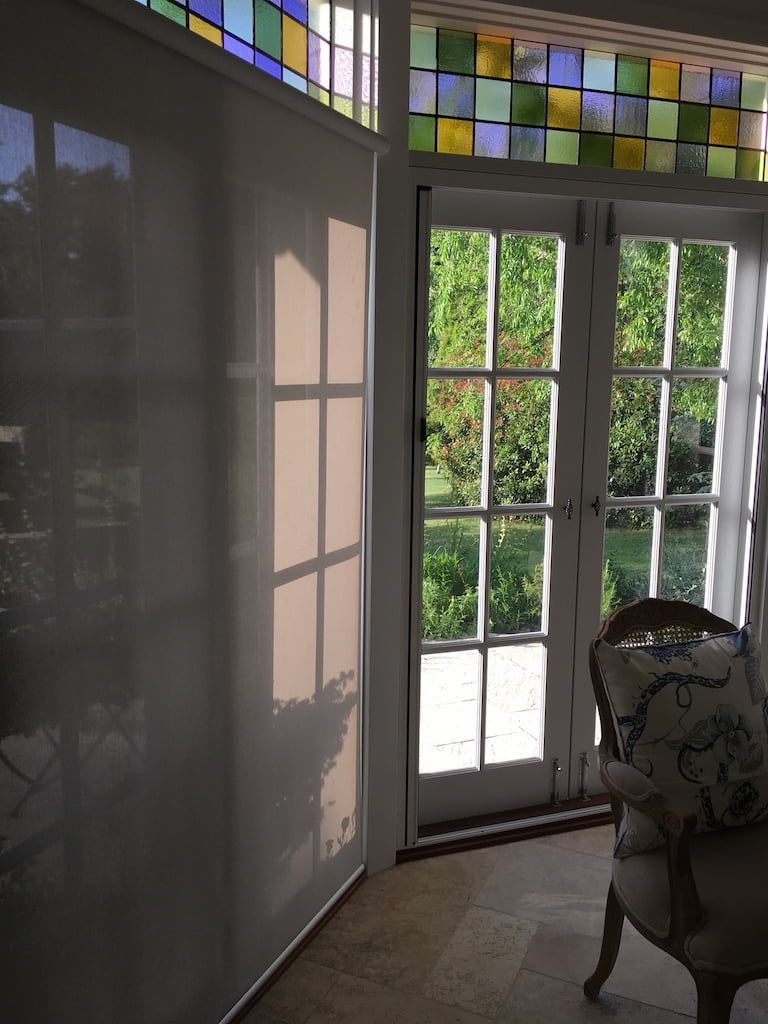 Side View Of A Sliding Door — Window Coverings in Exeter, NSW