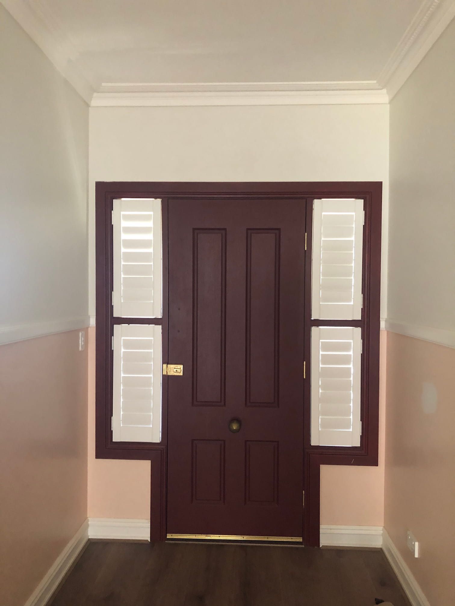 Door With Small Side By Side Window — Window Coverings in Exeter, NSW