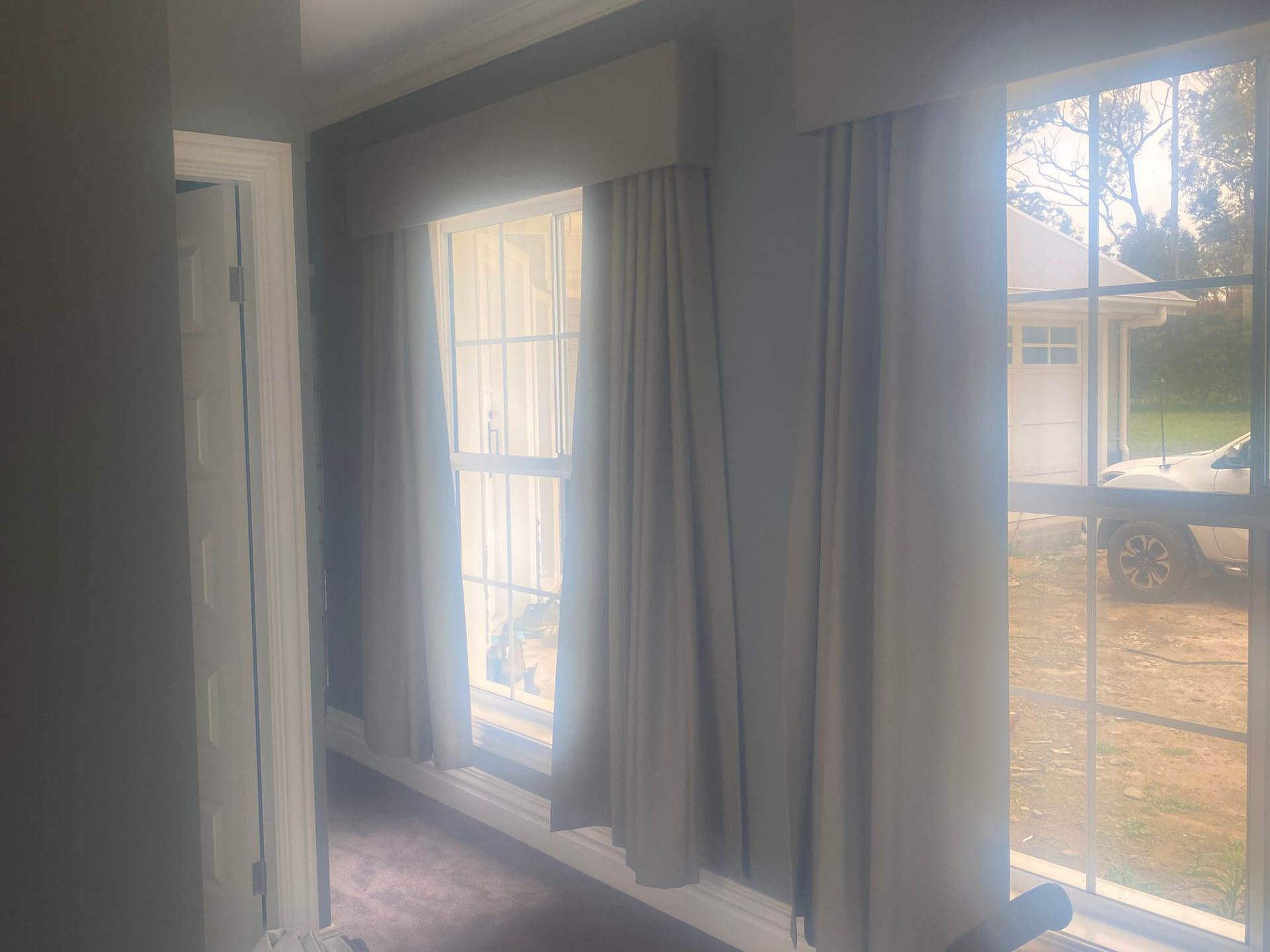 Window With Long Curtains — Window Coverings in Exeter, NSW