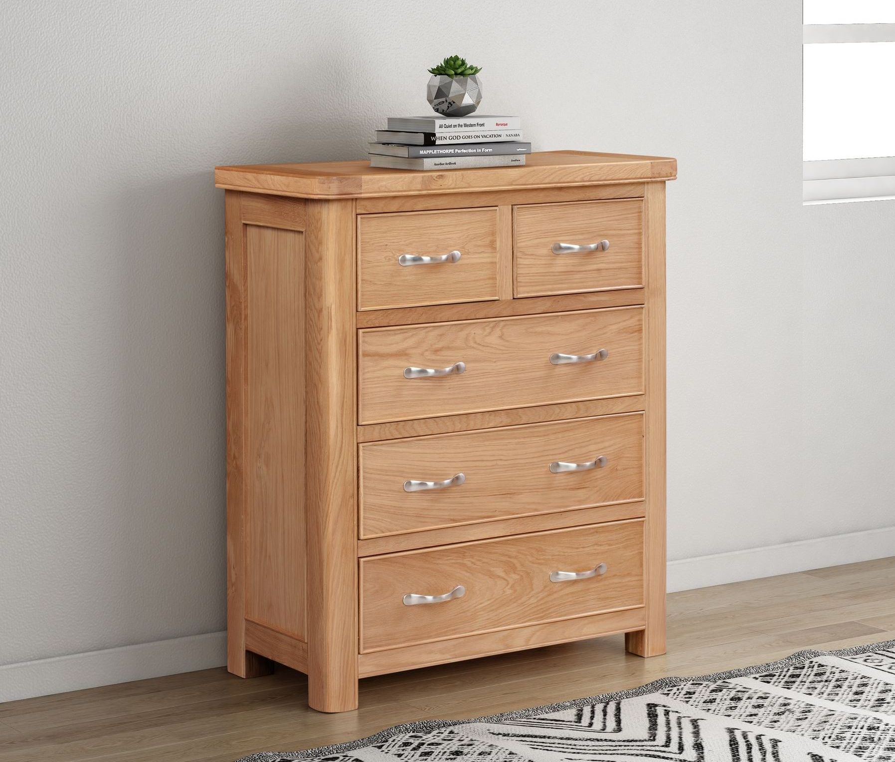 Chatsworth Oak 2 over 3 Chest of Drawers