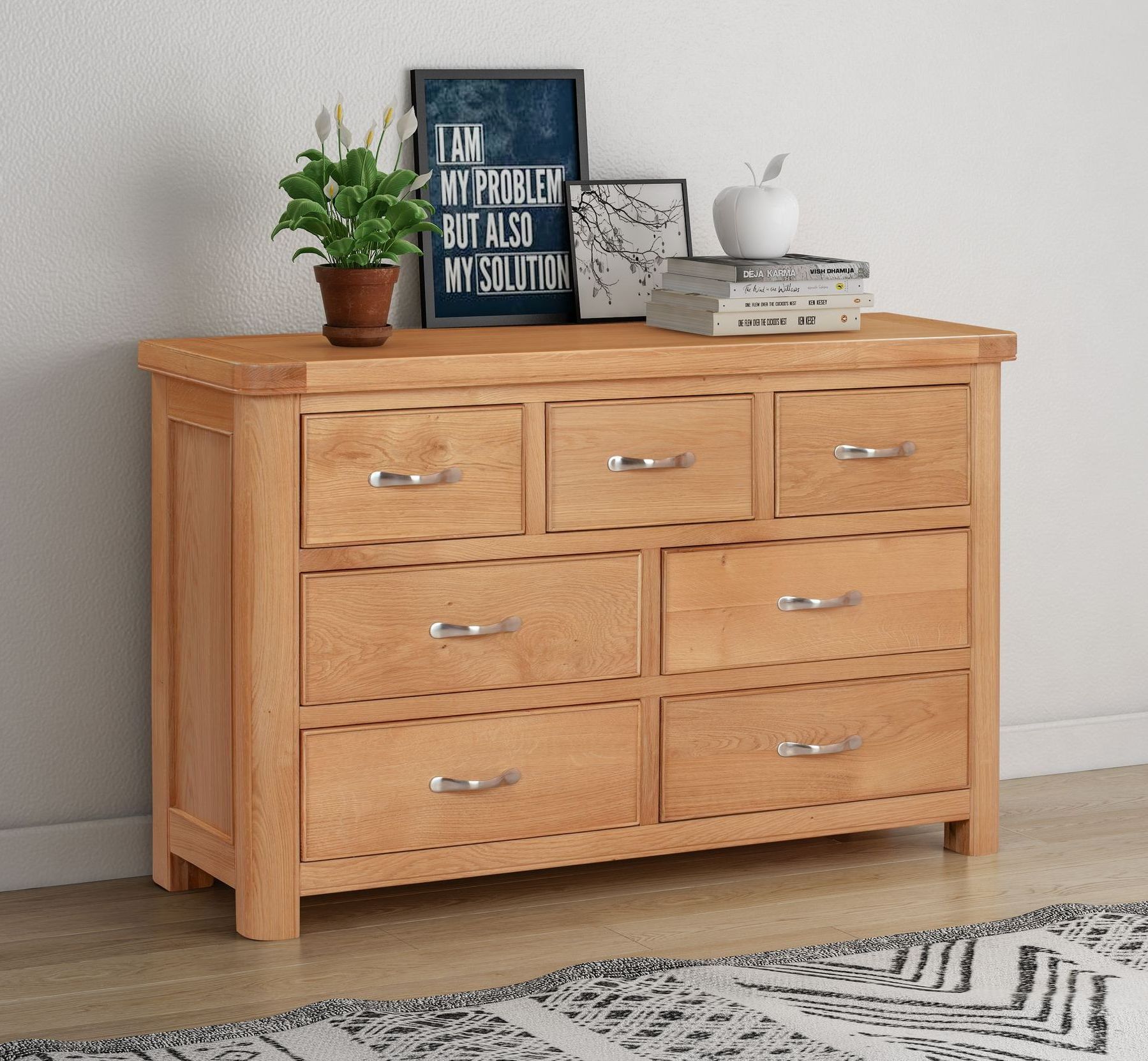 Chatsworth Oak 7 Drawer Wide Chest
