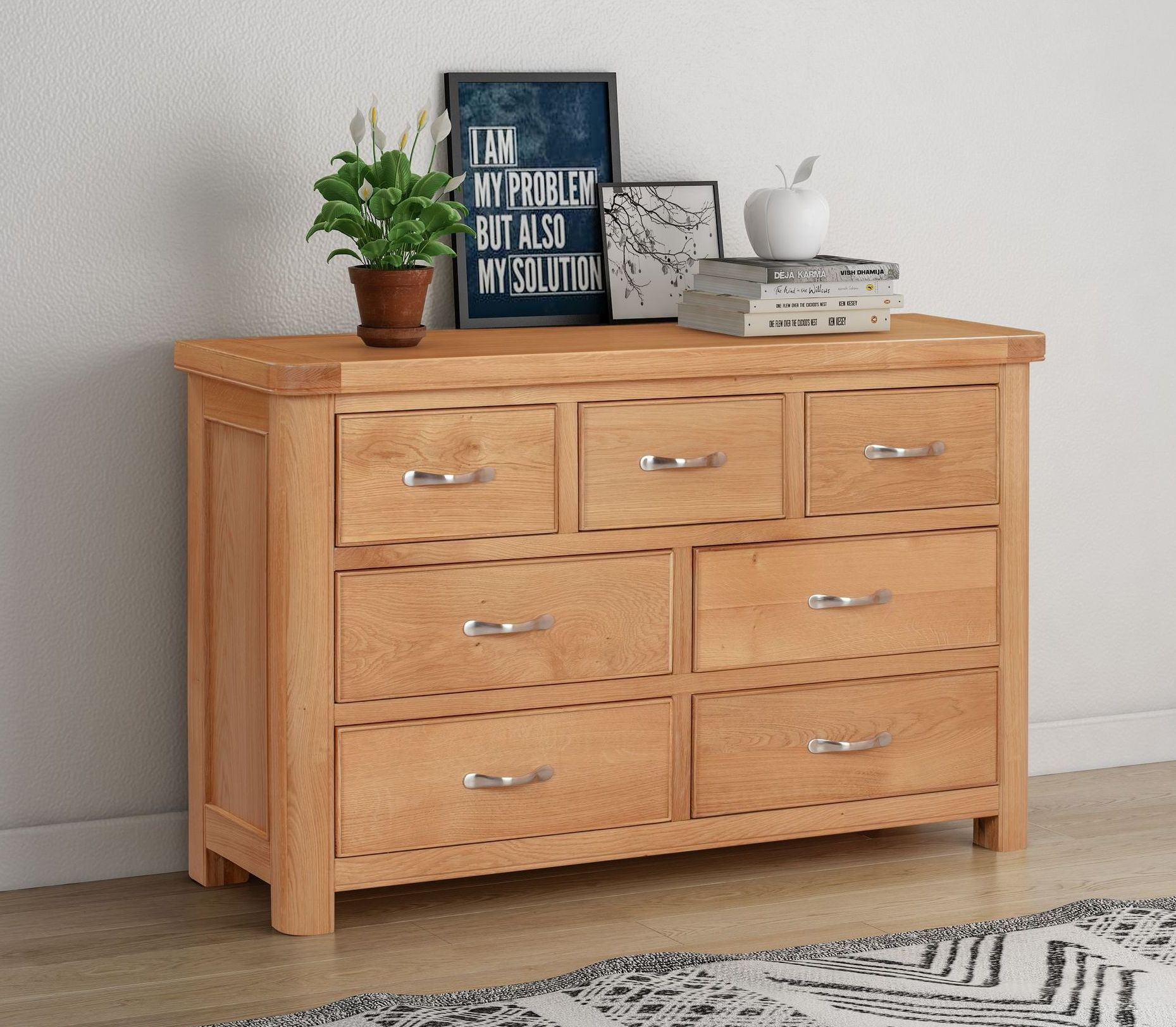 Chatsworth Oak 7 Drawer Wide Chest