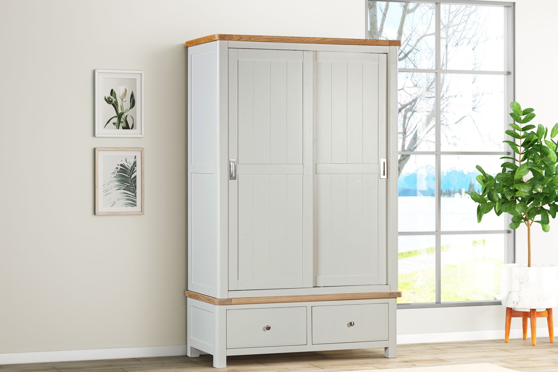 Foxington Painted Sliding Door Wardrobe