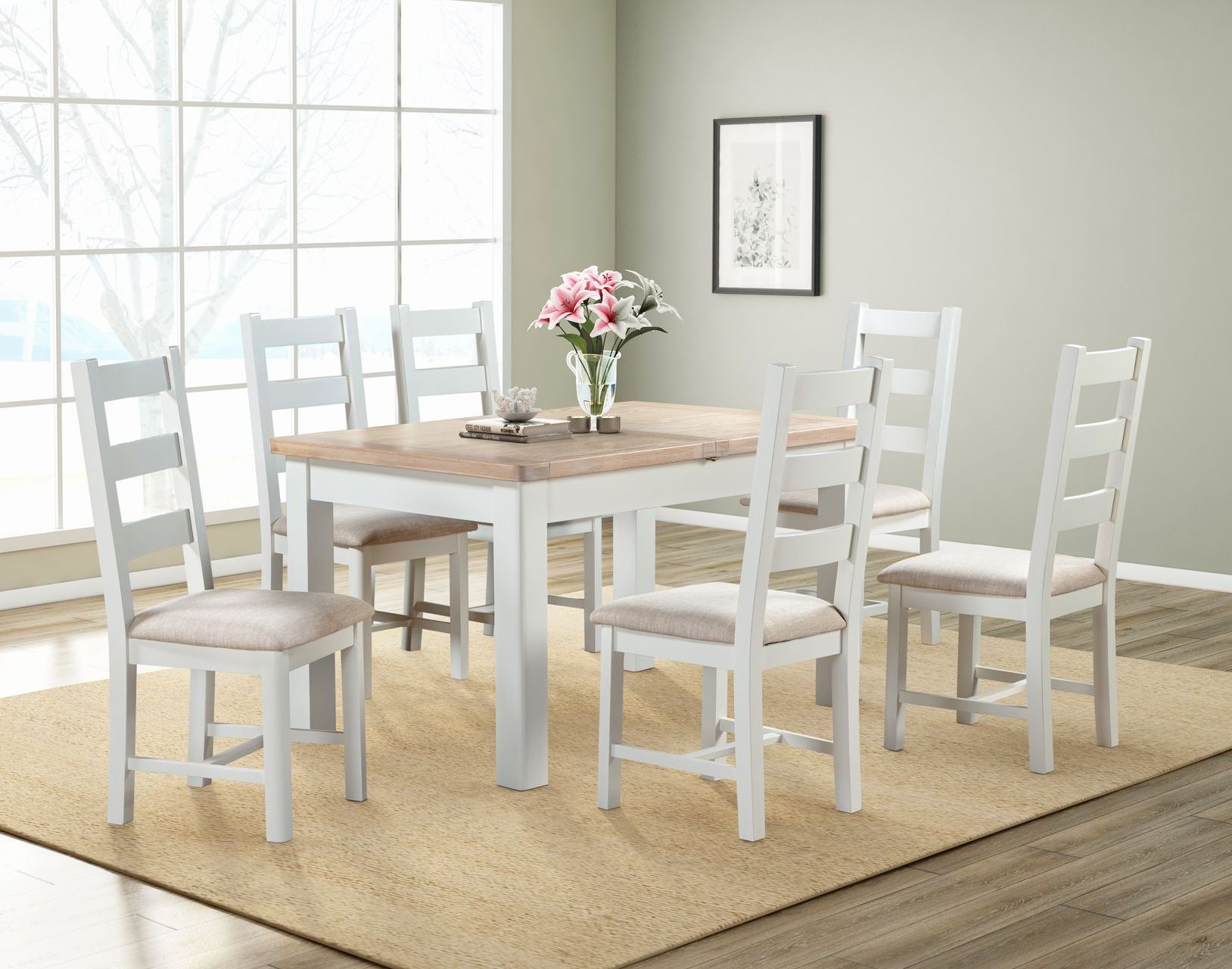 Foxington Painted 1.4m Extending Dining Table