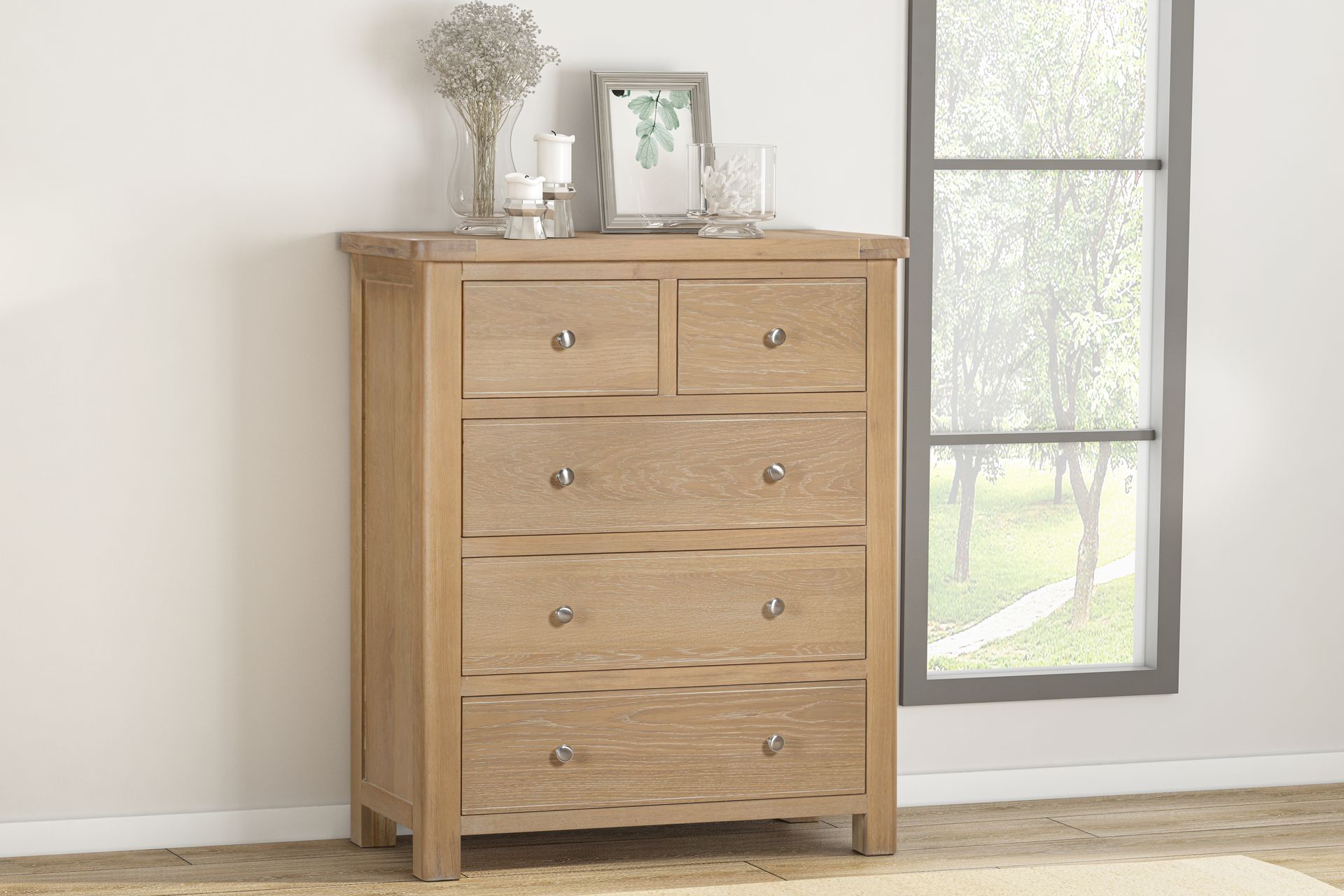 Foxington Oak 2 over 3 Chest of Drawers