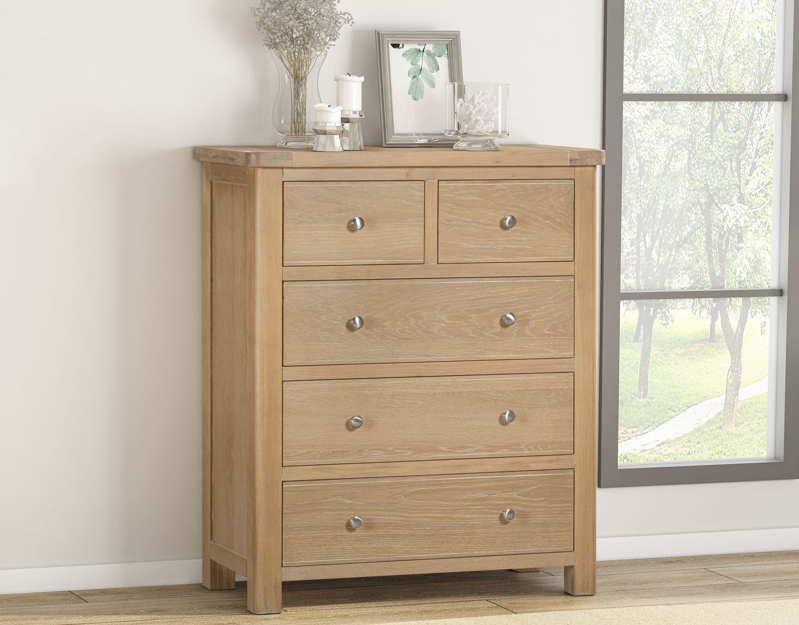 Foxington Oak 2 over 3 Chest of Drawers