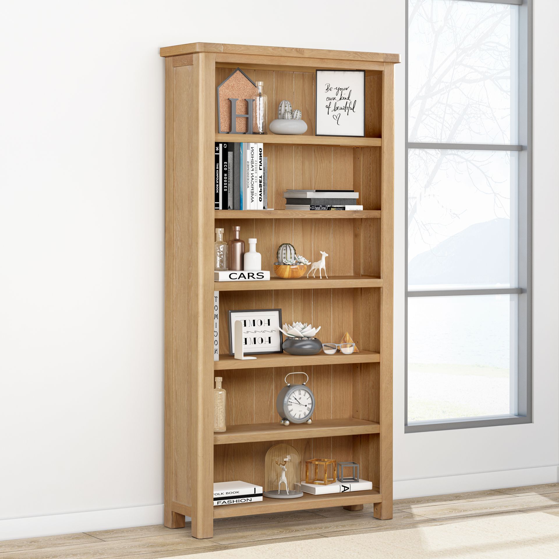 Foxington Oak Large Bookcase