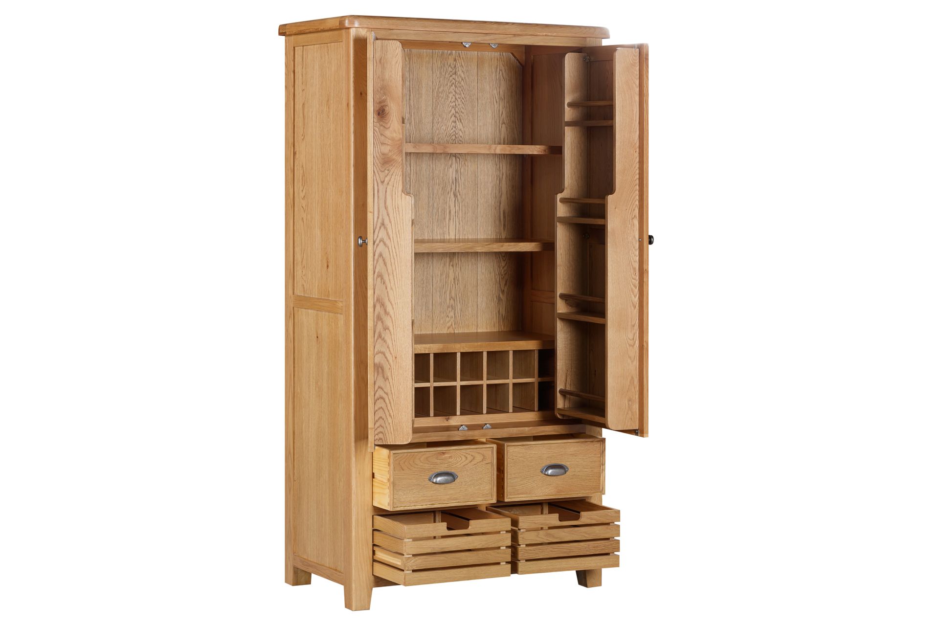 Kingsbury Oak Double Larder Cupboard