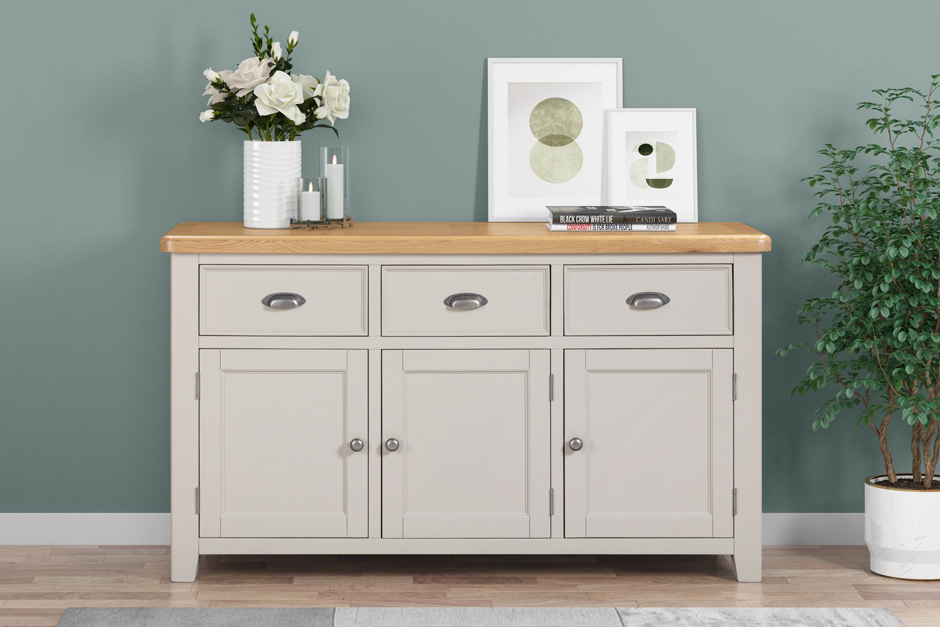 Kingsbury Painted 3 Door Sideboard