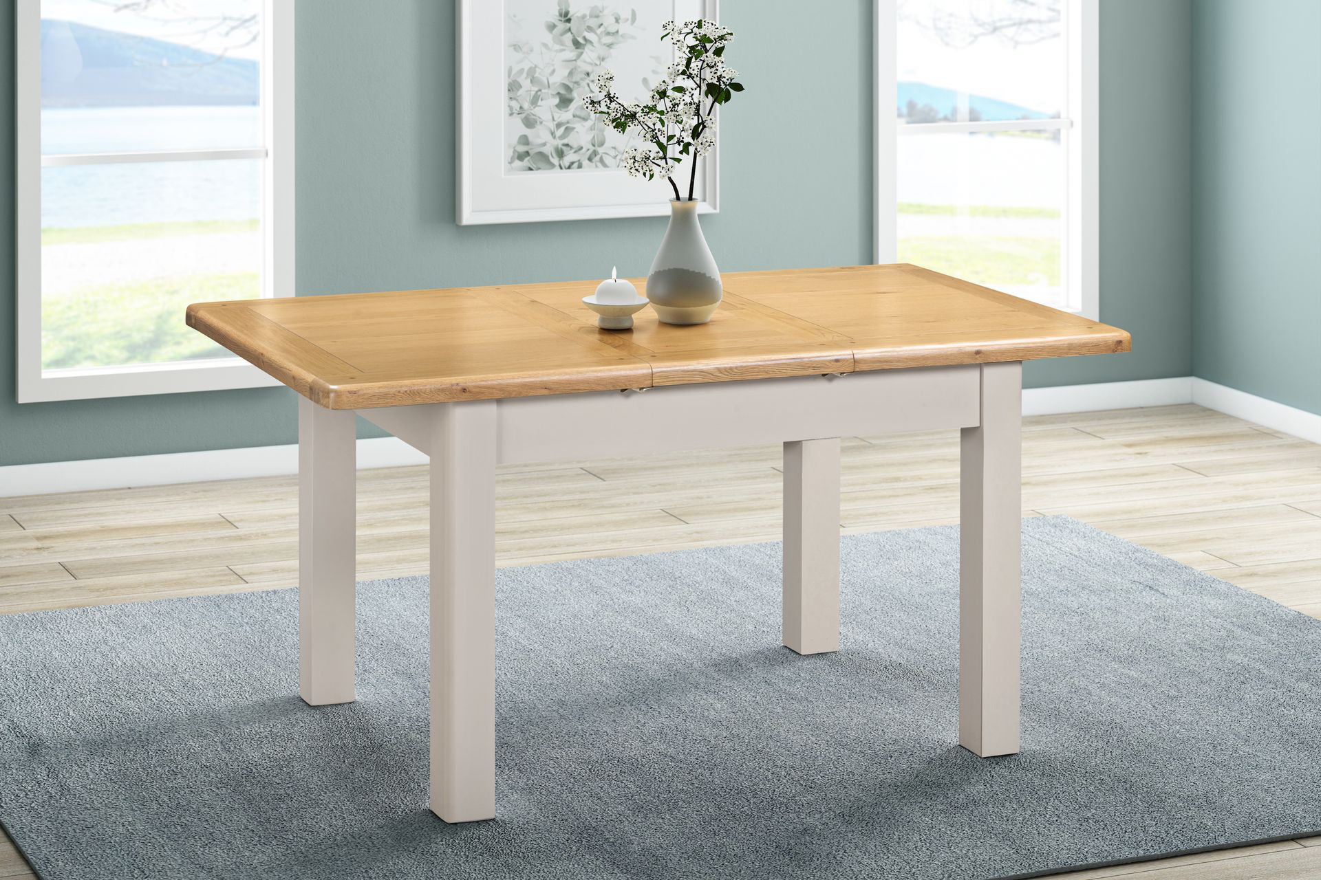 Kingsbury Painted 1.2m Extending Dining Table