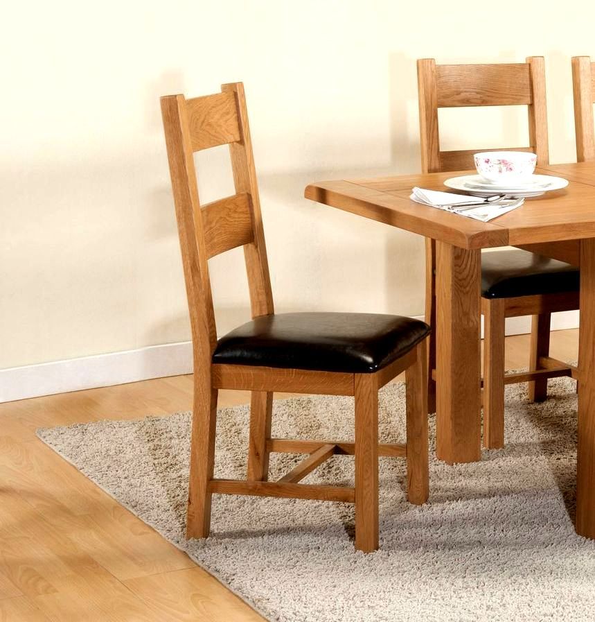 Shrewsbury Oak Dining Chair with PU Seat