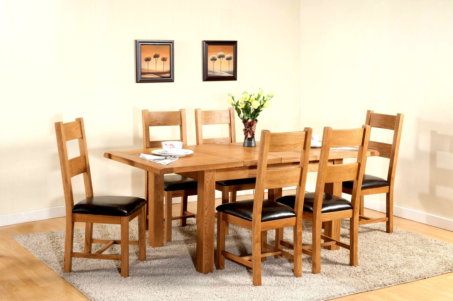 Shrewsbury Oak 1.32m Extending Dining Table